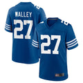 Rebec IN.Colts #27 Justin Walley Player Royal Limited Home Game Stitched Jerseys