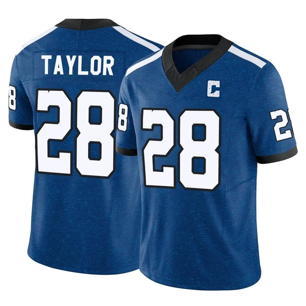 Rebec IN.Colts #28 Jonathan Taylor Player Royal Limited Indiana Nights Alternate Vapor F.U.S.E. Home Game Stitched Jerseys