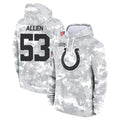 Rebec IN.Colts #53 CJ Allen Player Arctic Camo Salute to Service Hoodies Limited Game Stitched Jerseys