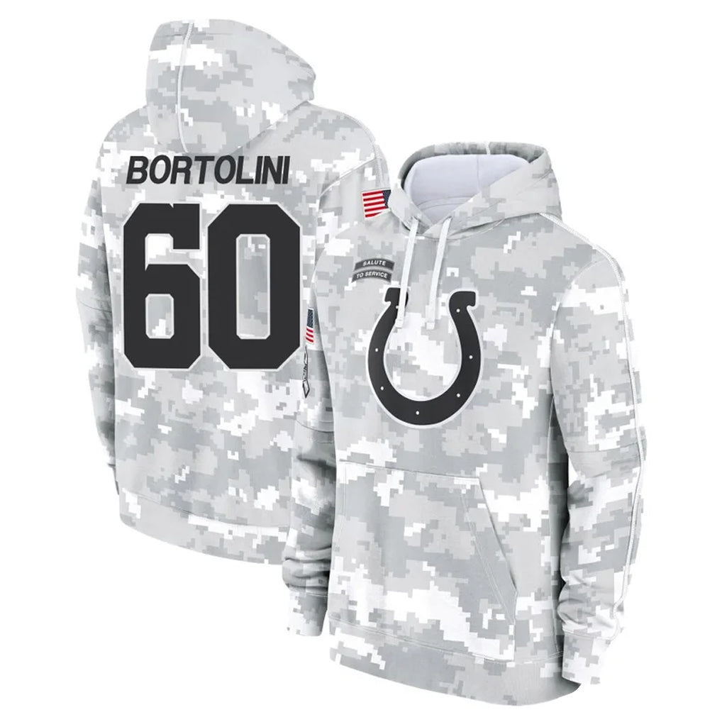 Rebec IN.Colts #60 Tanor Bortolini Player Arctic Camo Salute to Service Hoodies Limited Game Stitched Jerseys