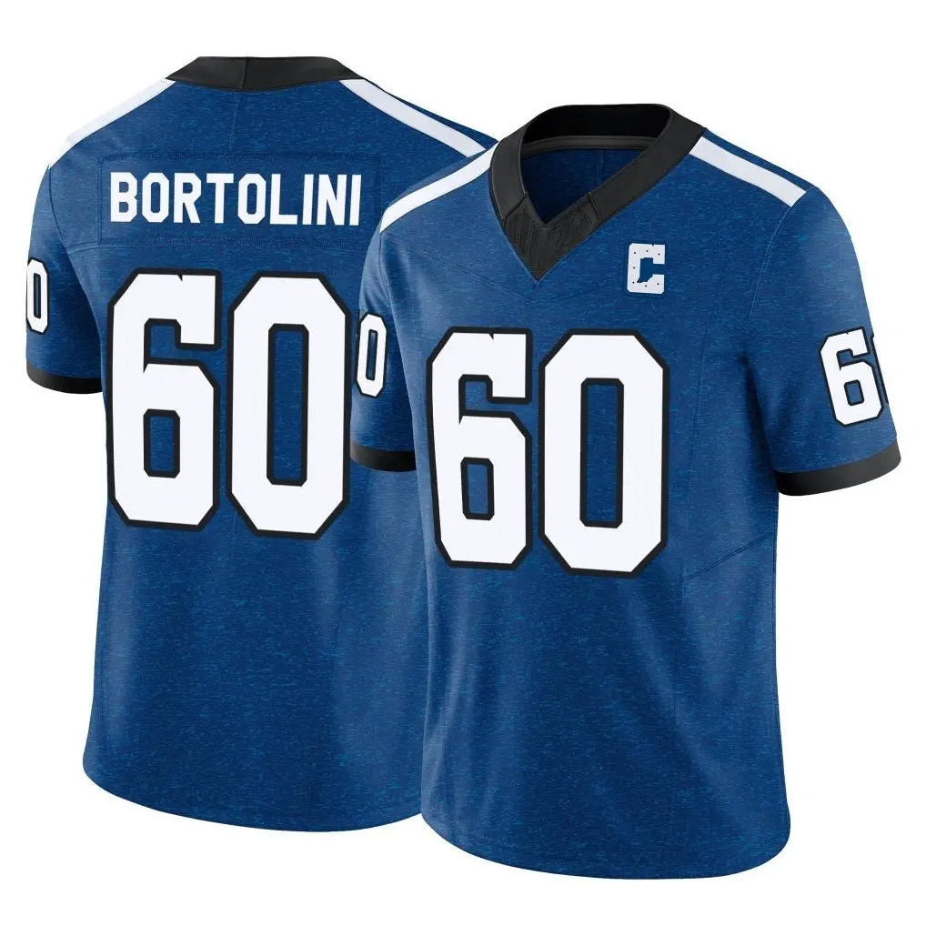 Rebec IN.Colts #60 Tanor Bortolini Player Royal Limited Indiana Nights Alternate Vapor F.U.S.E. Home Game Stitched Jerseys