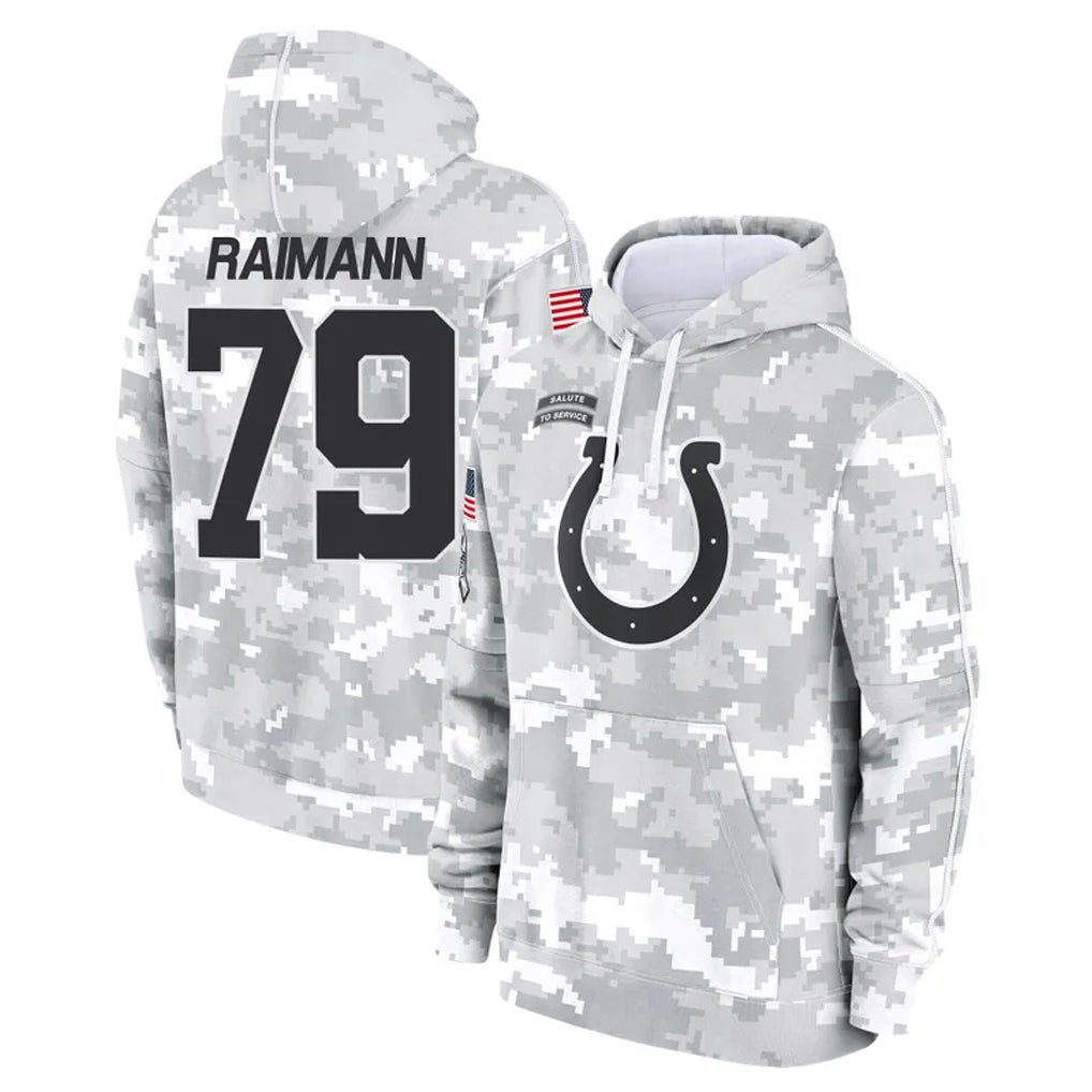 Rebec IN.Colts #79 Bernhard Raimann Player Arctic Camo Salute to Service Hoodies Limited Game Stitched Jerseys