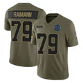 Rebec IN.Colts #79 Bernhard Raimann Player Olive Salute To Service Limited Game Stitched Jerseys