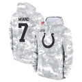 Rebec IN.Colts #7 Charvarius Ward Sr. Player Arctic Camo Salute to Service Hoodies Limited Game Stitched Jerseys
