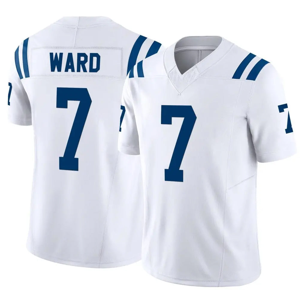 Rebec IN.Colts #7 Charvarius Ward Sr. Player White Limited Vapor F.U.S.E. Home Game Stitched Jerseys