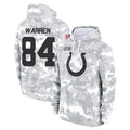 Rebec IN.Colts #84 Tyler Warren Player Arctic Camo Salute to Service Hoodies Limited Game Stitched Jerseys