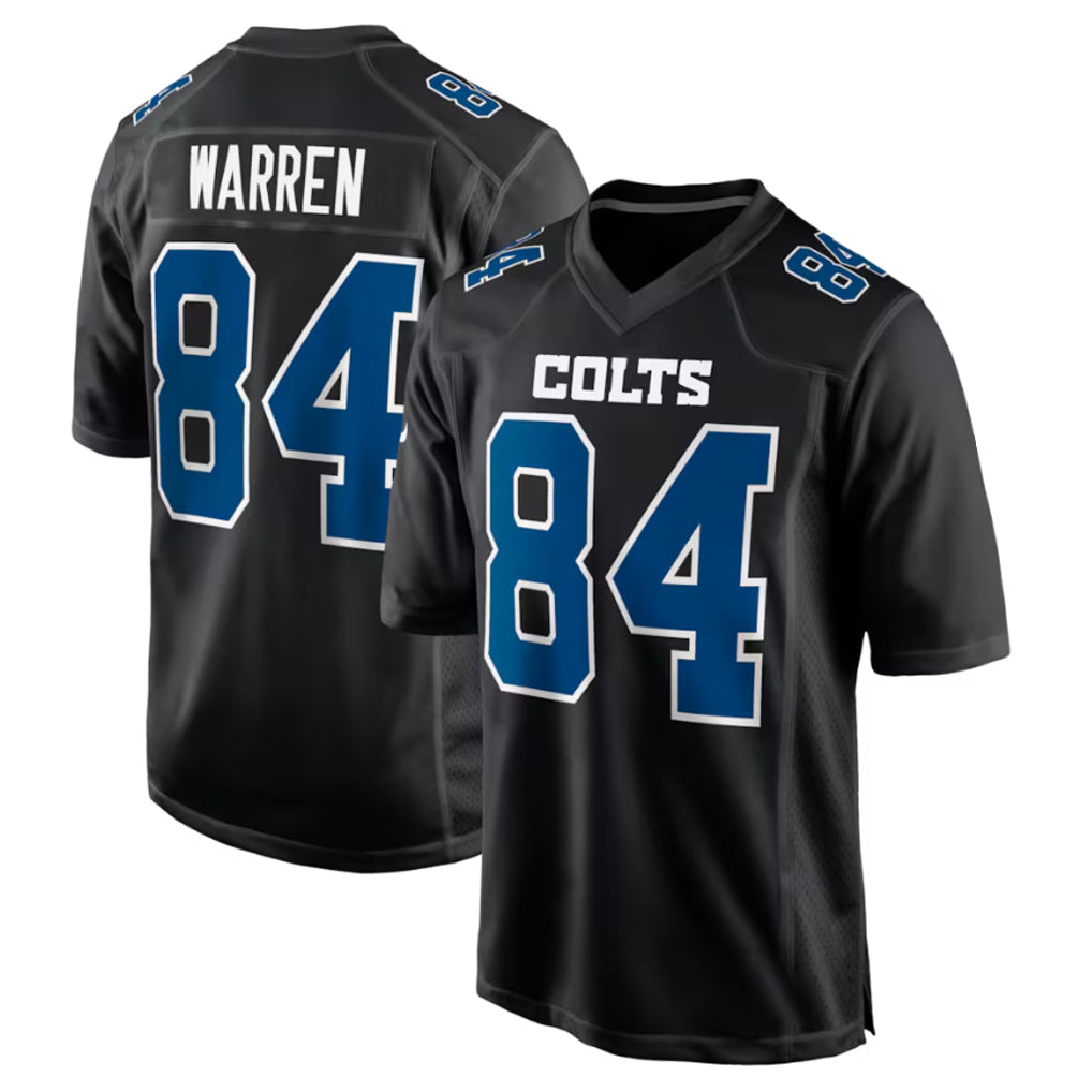 Rebec IN.Colts #84 Tyler Warren Player Black Fashion Limited Game Stitched Jerseys