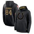 Rebec IN.Colts #84 Tyler Warren Player Black Salute to Service Hoodies Limited Game Stitched Jerseys