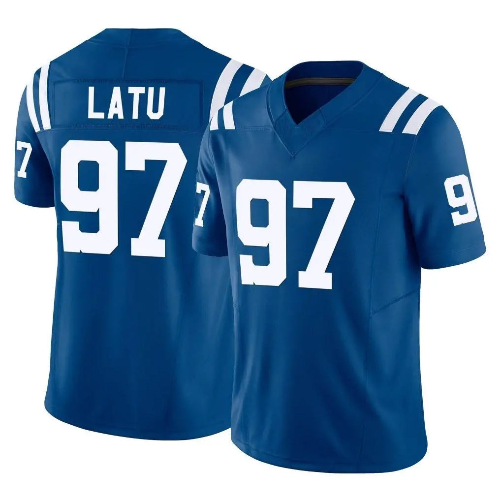 Rebec IN.Colts #97 Laiatu Latu Player Royal Limited Vapor F.U.S.E. Home Game Stitched Jerseys