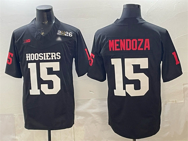 Rebec IN.Hoosiers #15 Fernando Mendoza Black F.U.S.E. 2026 Patch Stitched Basketball American College Jerseys