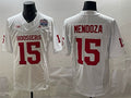 Rebec IN.Hoosiers #15 Fernando Mendoza White F.U.S.E. 2026 Patch Stitched Football American College Jerseys