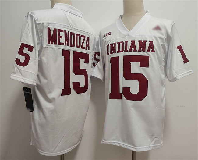 Rebec IN.Hoosiers #15 Fernando Mendoza White Stitched Basketball American College Jerseys