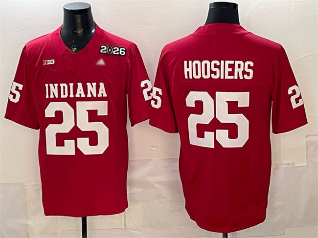 Rebec IN.Hoosiers #25 Hoosiers Red F.U.S.E. 2026 Patch Stitched Football American College Jerseys