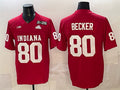 Rebec IN.Hoosiers #80 Charlie Becker Red F.U.S.E. 2026 Patch Stitched Football College Jerseys