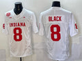 Rebec IN.Hoosiers #8 Kaelon Black White F.U.S.E. 2025 National Champions Patch Stitched Football American College Jerseys