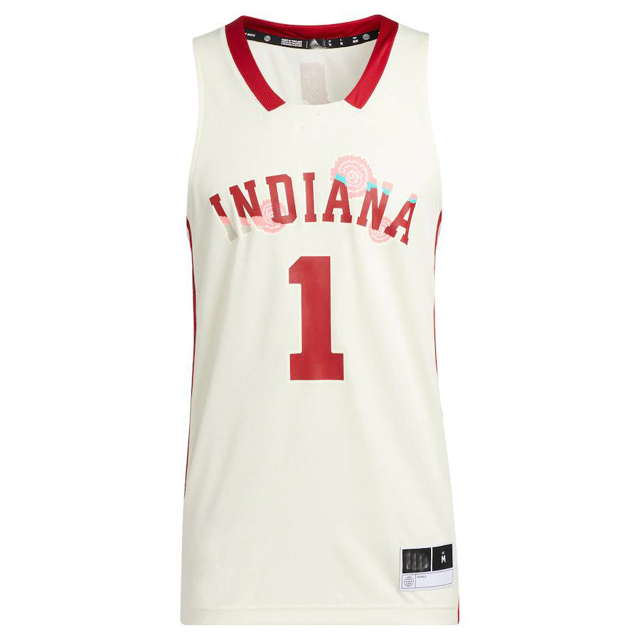 Rebec #1 IN. Hoosiers Honoring Black Excellence Replica Basketball Jersey  Cream Stitched American College Jerseys