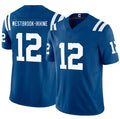 Rebec IN.Colts #12 Nick Westbrook-Ikhine Blue 2026 F.U.S.E. Vapor Limited Football Stitched Jersey