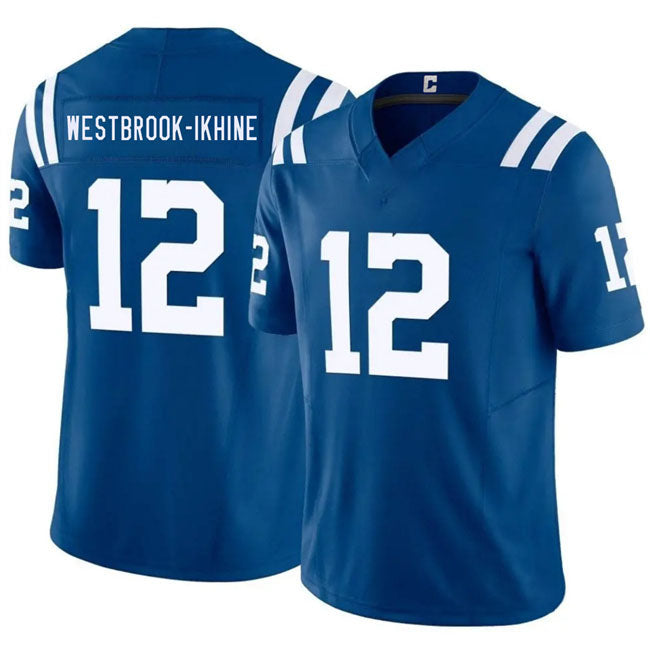 Rebec IN.Colts #12 Nick Westbrook-Ikhine Blue 2026 F.U.S.E. Vapor Limited Football Stitched Jersey