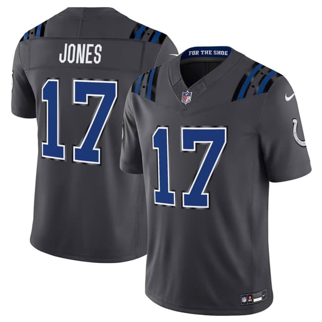 Rebec IN.Colts #17 Daniel Jones Dark Gray 2026 F.U.S.E. Rivalries Collection Limited Football Stitched Jersey
