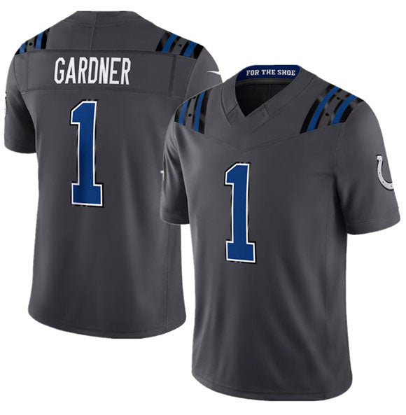 Rebec IN.Colts #1 Sauce Gardner Dark Gray 2026 F.U.S.E. Rivalries Collection Limited Football Stitched Jersey