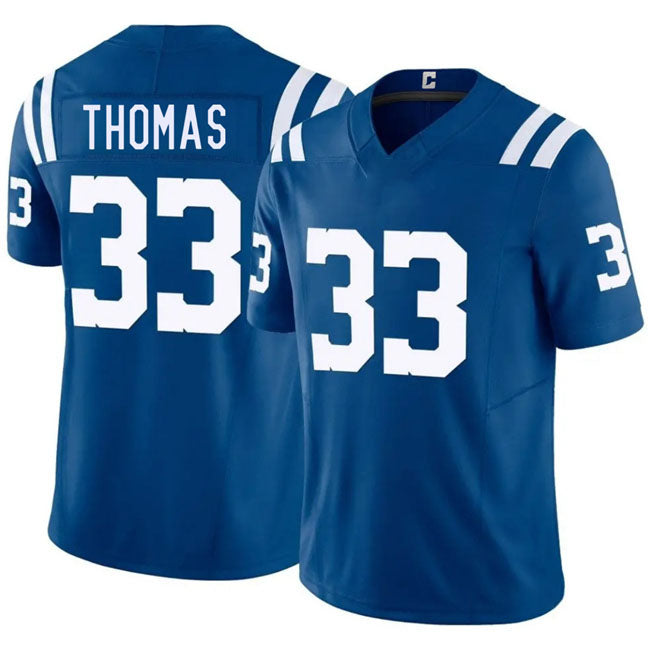 Rebec IN.Colts #33 Juanyeh Thomas Blue 2026 F.U.S.E. Vapor Limited Football Stitched Jersey