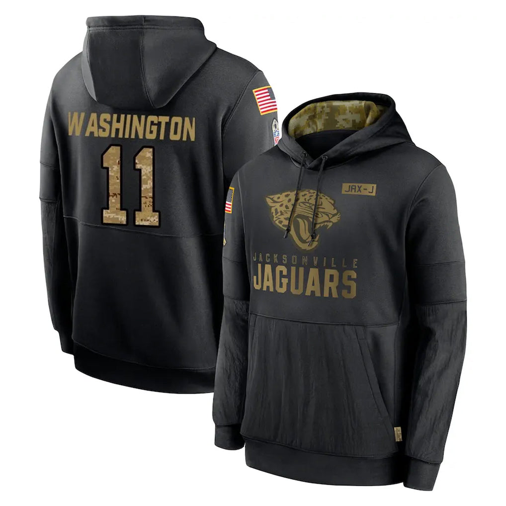 Rebec J.Jaguars #11 Parker Washington Player Black Salute to Service Hoodies Limited Game Stitched Jerseys