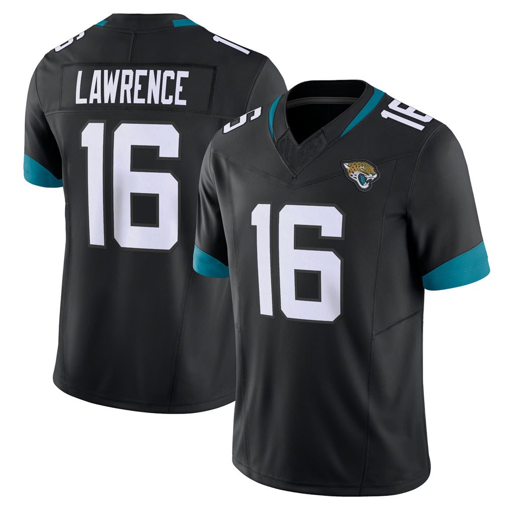 Rebec J.Jaguars #16 Trevor Lawrence Player Black Vapor F.U.S.E. Limited Home Game Stitched Jerseys