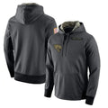 Rebec J.Jaguars #1 Montaric Brown Player Gray Salute to Service Hoodies Limited Game Stitched Jerseys