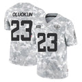 Rebec J.Jaguars #23 Foyesade Oluokun Player Arctic Camo Salute To Service Limited Game Stitched Jerseys