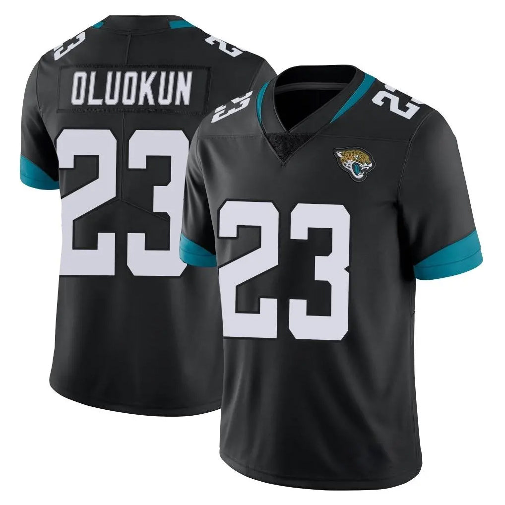 Rebec J.Jaguars #23 Foyesade Oluokun Player Black Vapor Untouchable Limited Home Game Stitched Jerseys