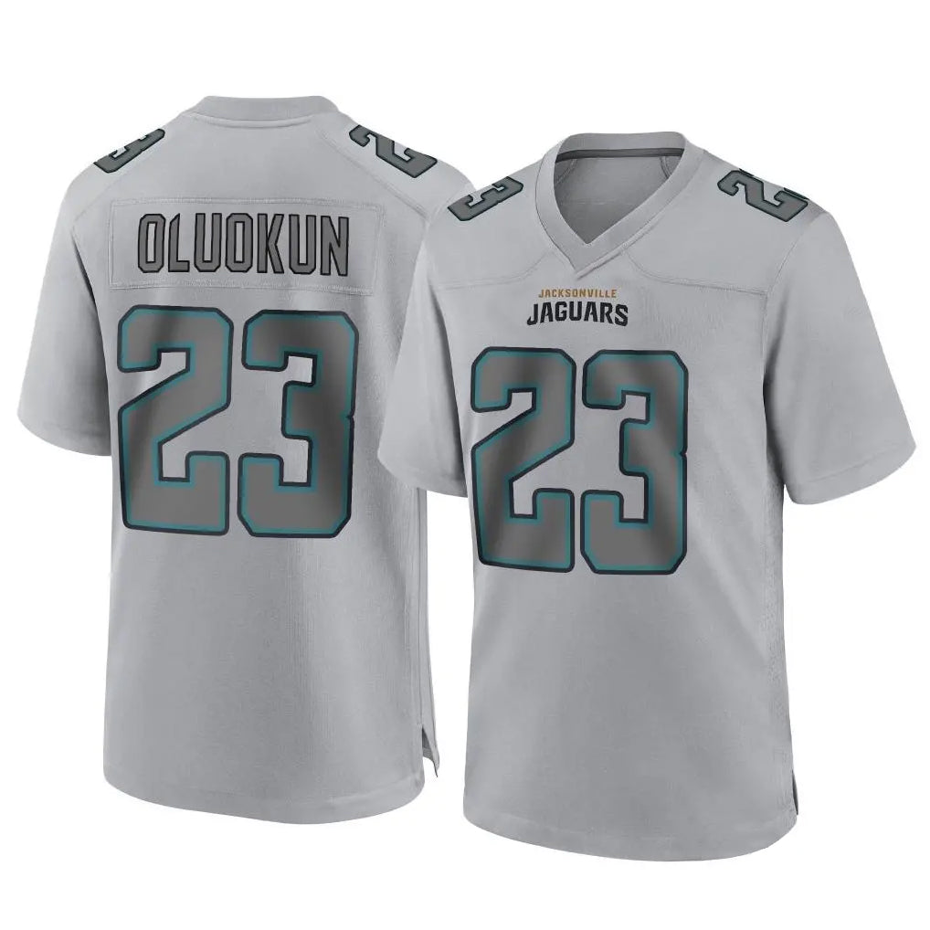 Rebec J.Jaguars #23 Foyesade Oluokun Player Gray Atmosphere Fashion Home Game Stitched Jerseys