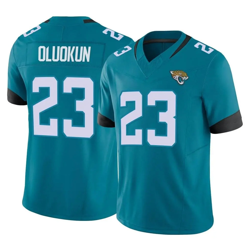 Rebec J.Jaguars #23 Foyesade Oluokun Player Teal Vapor F.U.S.E. Limited Home Game Stitched Jerseys
