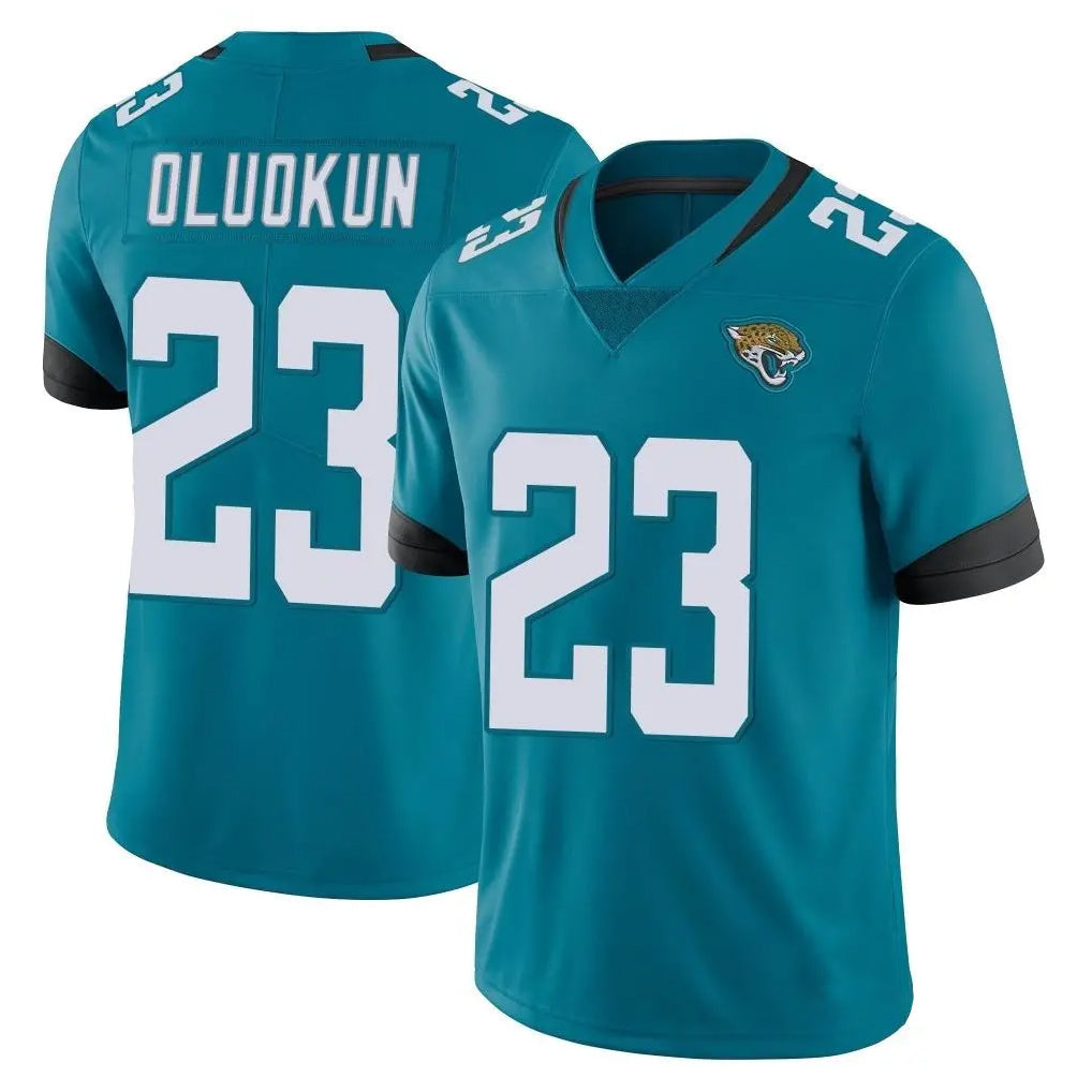 Rebec J.Jaguars #23 Foyesade Oluokun Player Teal Vapor Untouchable Limited Home Game Stitched Jerseys