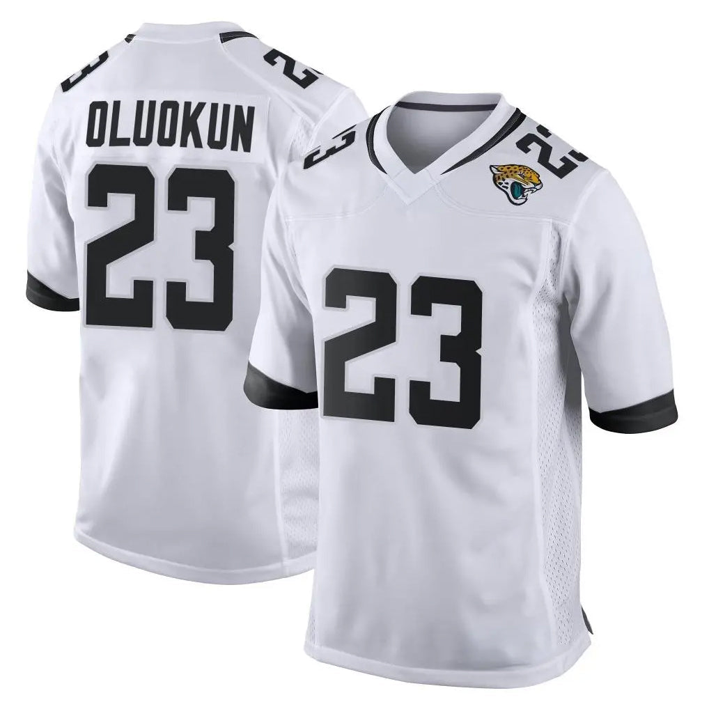 Rebec J.Jaguars #23 Foyesade Oluokun Player White Home Game Stitched Jerseys