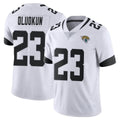 Rebec J.Jaguars #23 Foyesade Oluokun Player White Vapor Untouchable Limited Home Game Stitched Jerseys
