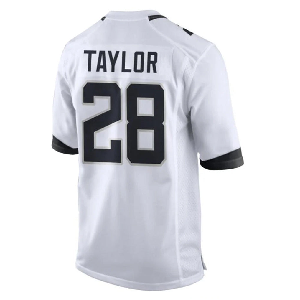 Rebec J.Jaguars #28 Fred Taylor Player White Home Game Stitched Jerseys