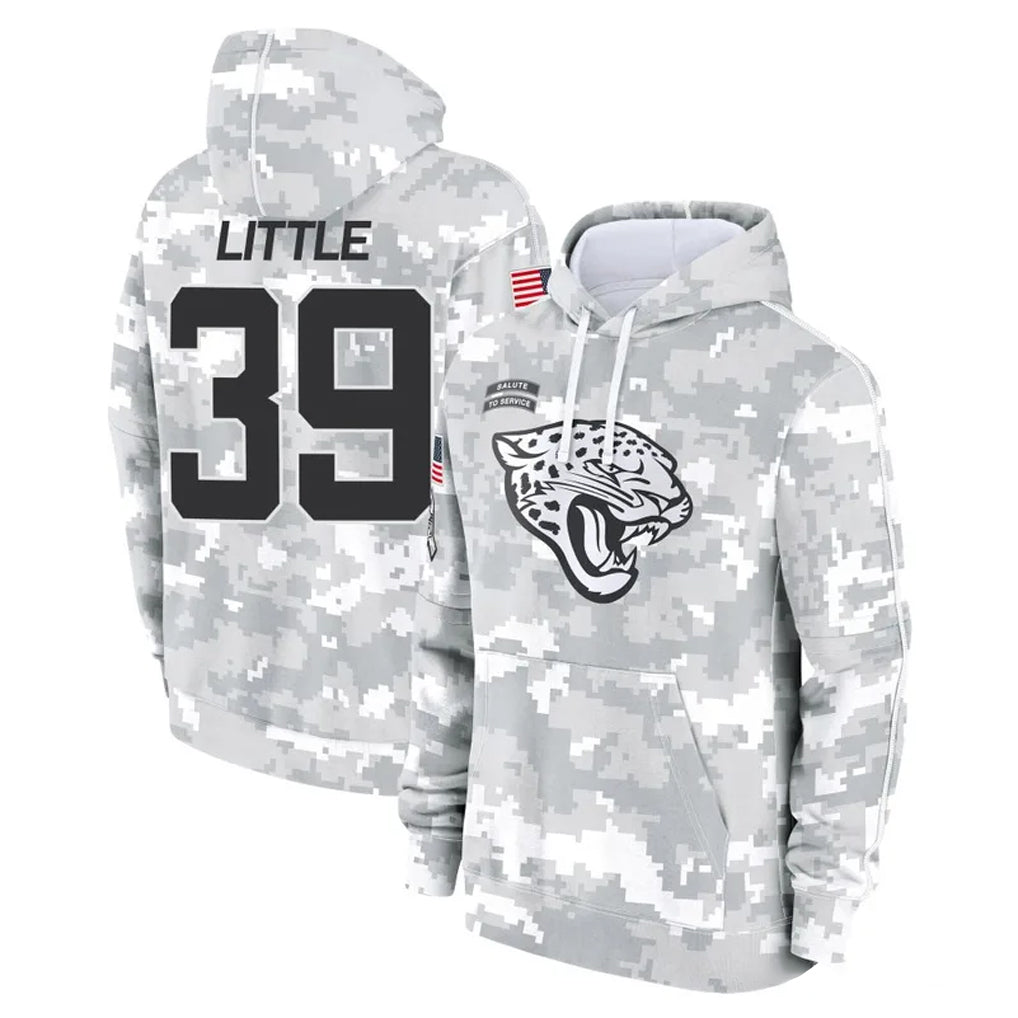 Rebec J.Jaguars #39 Cam Little Player Arctic Camo Salute to Service Hoodies Limited Game Stitched Jerseys
