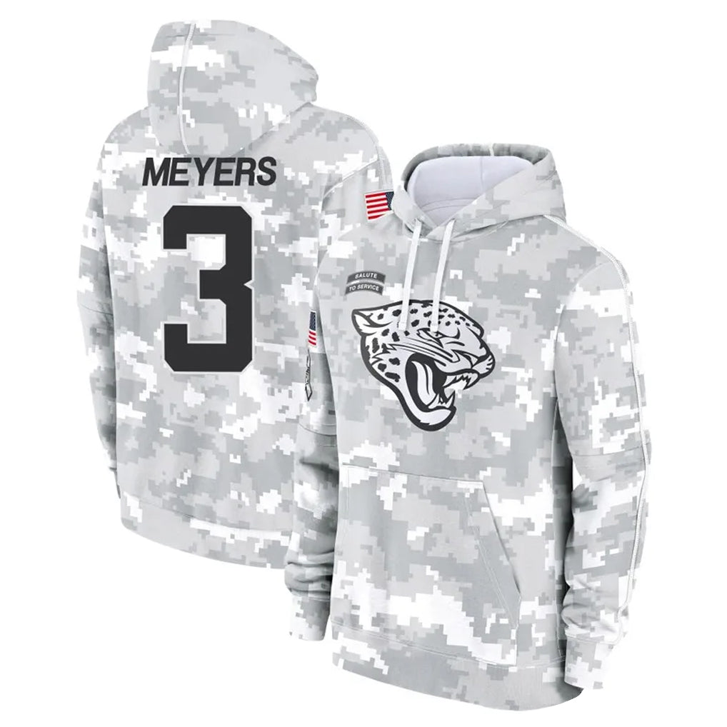 Rebec J.Jaguars #3 Jakobi Meyers Player Arctic Camo Salute to Service Hoodies Limited Game Stitched Jerseys