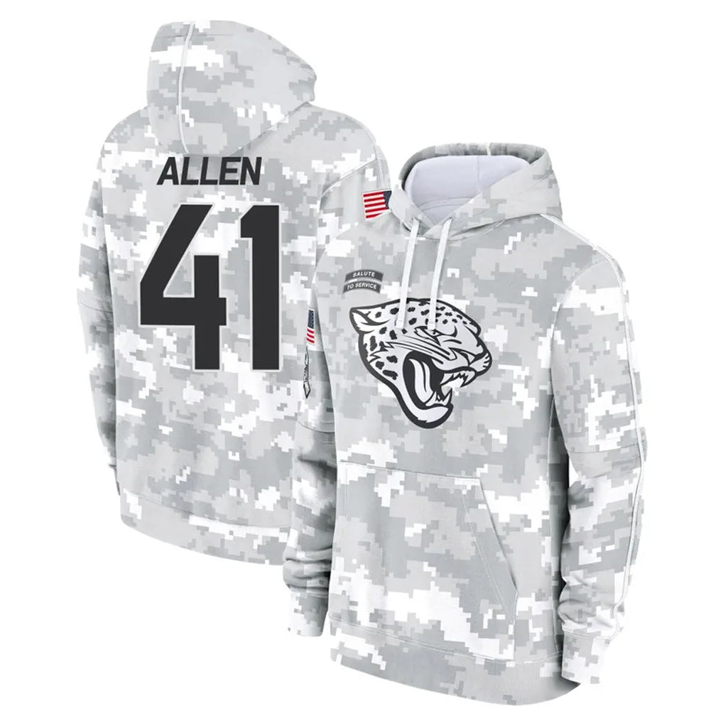 Rebec J.Jaguars #41 Josh Hines-Allen Player Arctic Camo Salute to Service Hoodies Limited Game Stitched Jerseys