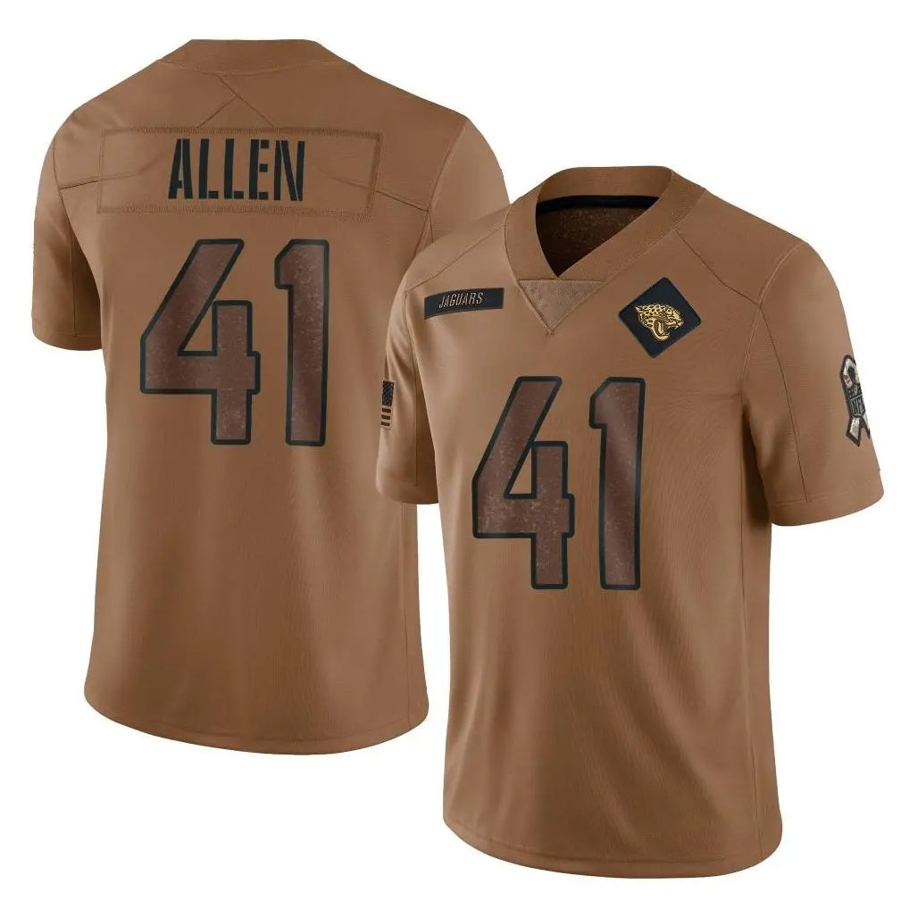 Rebec J.Jaguars #41 Josh Hines-Allen Player Brown Salute To Service Limited Stitched Jerseys