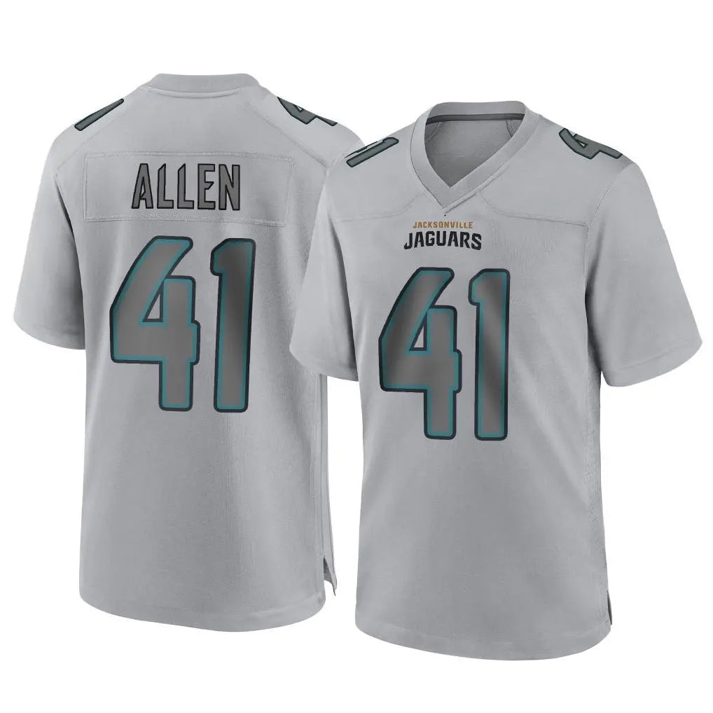 Rebec J.Jaguars #41 Josh Hines-Allen Player Gray Atmosphere Fashion Home Game Stitched Jerseys
