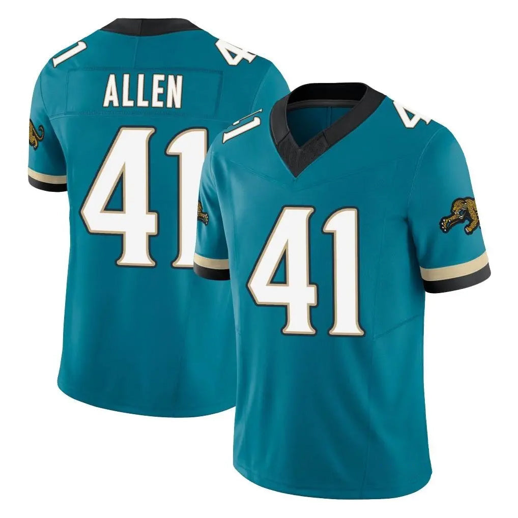 Rebec J.Jaguars #41 Josh Hines-Allen Player Teal Prowler Throwback Vapor F.U.S.E. Limited Home Game Stitched Jerseys