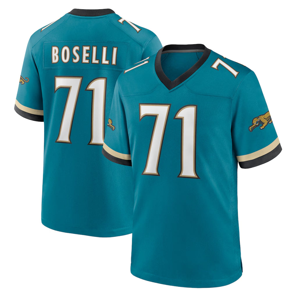 Rebec J.Jaguars #71 Tony Boselli?Player Teal Prowler Throwback Limited Home Game Stitched Jerseys