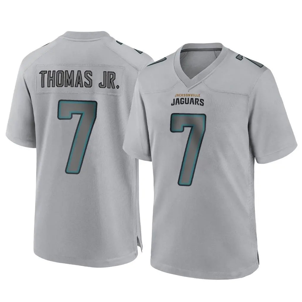 Rebec J.Jaguars #7 Brian Thomas Jr. Player Gray Atmosphere Fashion Home Game Stitched Jerseys