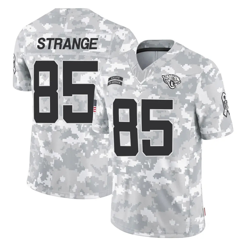 Rebec J.Jaguars #85 Brenton Strange Player Arctic Camo Salute To Service Limited Game Stitched Jerseys