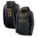 Rebec J.Jaguars #9 Logan Cooke Player Black Salute to Service Hoodies Limited Game Stitched Jerseys