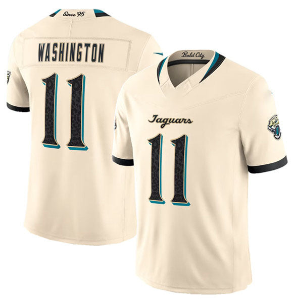 Rebec J.Jaguars #11 Parker Washington Cream 2026 F.U.S.E. Rivalries Collection Limited Football Stitched Jersey