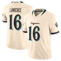 Rebec J.Jaguars #16 Trevor Lawrence Cream 2026 F.U.S.E. Rivalries Collection Limited Football Stitched Jersey