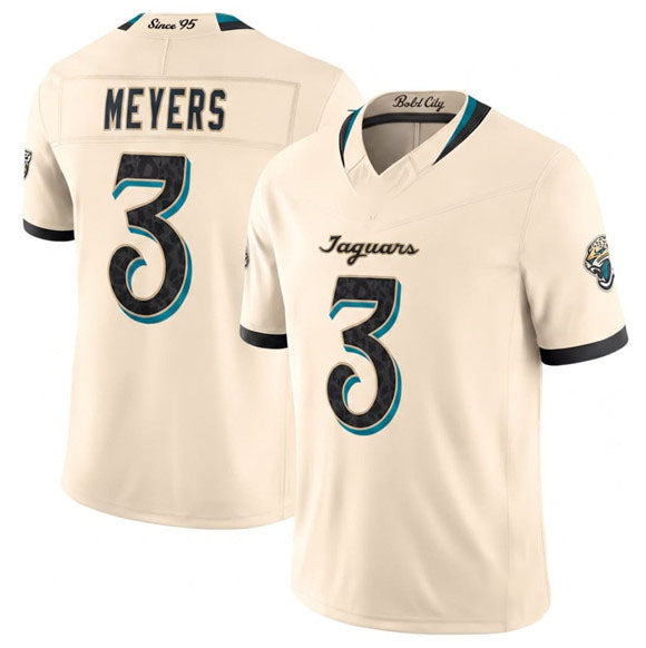 Rebec J.Jaguars #3 Jakobi Meyers Cream 2026 F.U.S.E. Rivalries Collection Limited Football Stitched Jersey