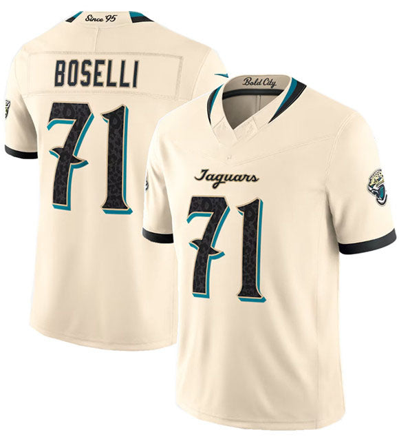 Rebec J.Jaguars #71 Tony Boselli Cream 2026 F.U.S.E. Rivalries Collection Limited Football Stitched Jersey